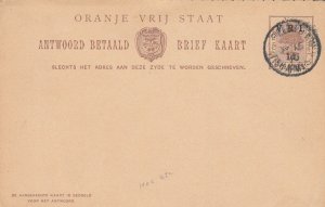Orange River Colony - May 15, 1910 Army cancel  1 Penny Postal Card