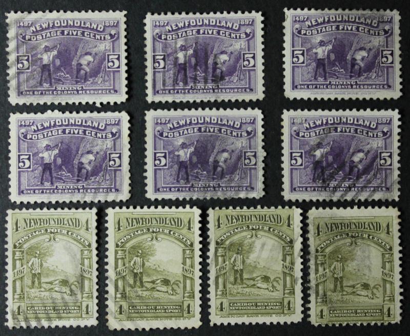 NEWFOUNDLAND SC #64 SC #65 LOT OF 10 USED