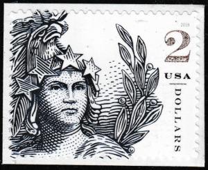 US 5296 Statue of Freedom Two Dollar Indigo $2 single (1 stamp) MNH 2018