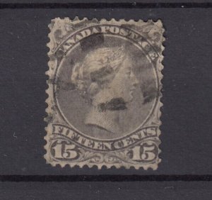 Canada QV 1868 15c Purple Large Head SG61 Fine Used BP9401