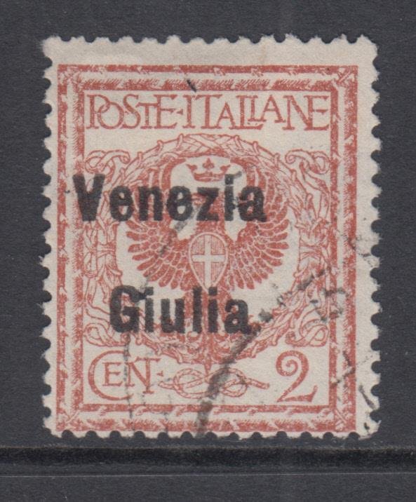 Italy - Venezia Giulia - Variety shifted overprint  Sass. 20x  used