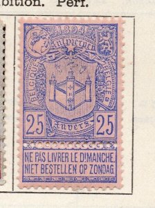 Belgium 1894 Early Issue Fine Mint Hinged 25c. NW-255992