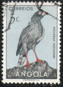 Angola 333 - Used - 5c Dark Chanting Goshawk (1951)