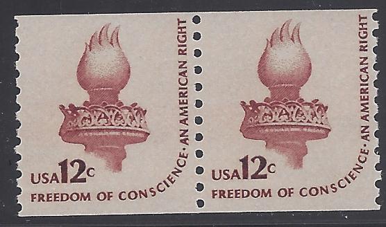#1816 12c Statue of Liberty Torch Coil Pair 1981 Mint NH