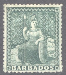 Barbados 1873 1/2d Green P14.5-15.5 WMK LG STAR SG 58 Sc 39 MH/UN Cat£450($585)