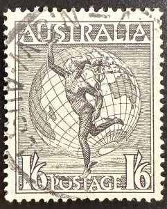 Australia #C6 F/VF Used 1/6 Airmail Man and Globe 1949 [U5.2.3]