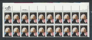 United States plate block of 20 mnh SC  1952