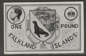 FALKLAND ISLANDS 1936 KE8 PHOTOGRAPHIC ESSAY - UNISSUED