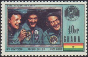 Ghana #386-389, Complete Set(4), 1970, Space, Never Hinged