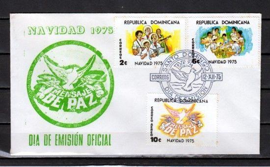 Dominican Rep., Scott cat. 755-756, C236. Christmas issue. First Day cover. ^