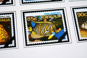 COLOR PRINTED AUSTRALIA 1976-1990 STAMP ALBUM PAGES (63 illustrated pages)