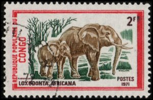 Congo Republic 269 - Cto - 2fr African Elephants (1972) (2) +