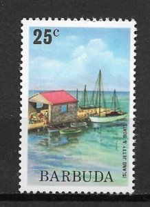 1974 Barbuda 180 25c Island Jetty & boats MNH