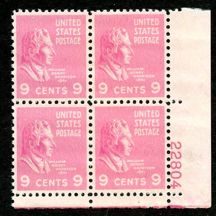 U.S. Scott  814 VF MNH Plate Block of 4