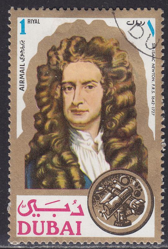 Dubai C57 CTO 1971 Sir Isaac Newton