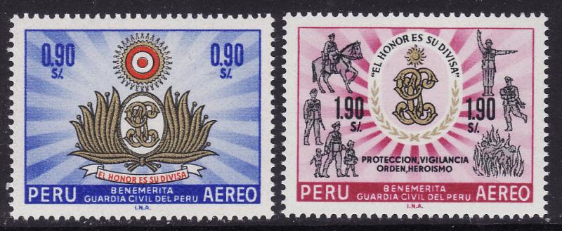 Peru #C203-4 F-VF Mint NH ** Police