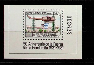 HONDURAS Sc C714 NH SOUVENIR SHEET OF 1983 - AVIATION
