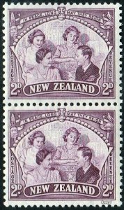 New Zealand 1946 Sc#250, SG#670 2d  Purple Royal Family MINT-XF-OG-NH.