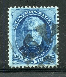 UNITED STATES SCOTT #185 5c ZACHARY TAYLOR F/VF USED--SCOTT $16.00