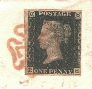 GB PENNY BLACK Cover Devon Barnstaple MX Cambridge CAIUS COLLEGE 1840 PE162