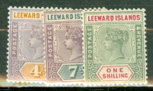 IA: Leeward Islands 1-4 mint, 5-8 MNH CV $228.50++; scan shows only a few