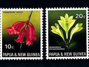 [79894] Papua New Guinea 1969 Flora Flowers Blumen Orchids  MNH