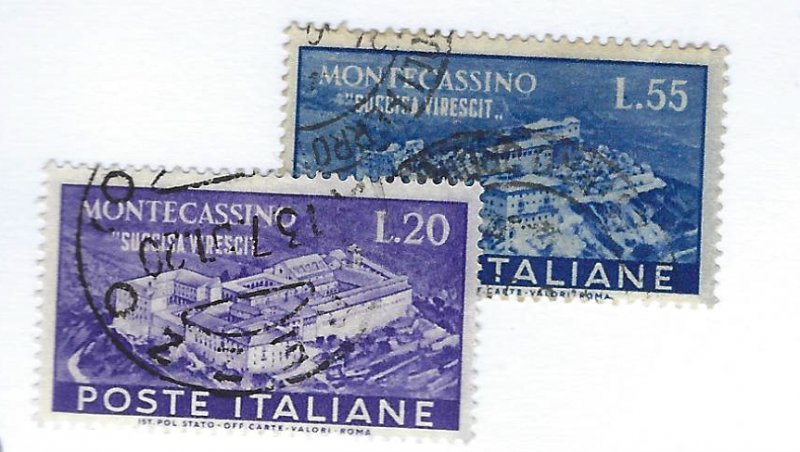 Italy SC#579-580 Used F-VF SCV$51.90...Worth a Close Look!