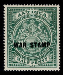 ANTIGUA GV SG52, ½d green, M MINT.