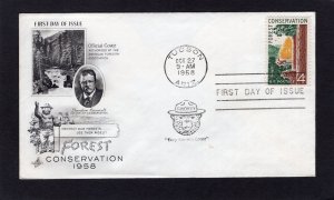 1122 Forest Conservation, FDC Art Craft cachet
