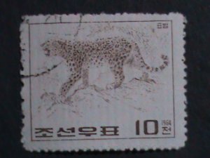 ​KOREA-1964-SC#556 WILD ANIMAL-TIGER-VERY OLD USED -STAMP-VERY FINE