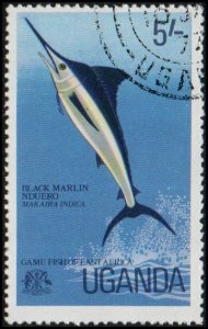 Uganda 162 - Cto - 5sh Black Marlin (1977) (cv $1.00)