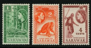 Sarawak Stamps 1955/59 SG188/20  set x 15 Fair/Good MM  Cat £100