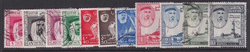 Qatar, Scott 26-36 (SG 27-37), used