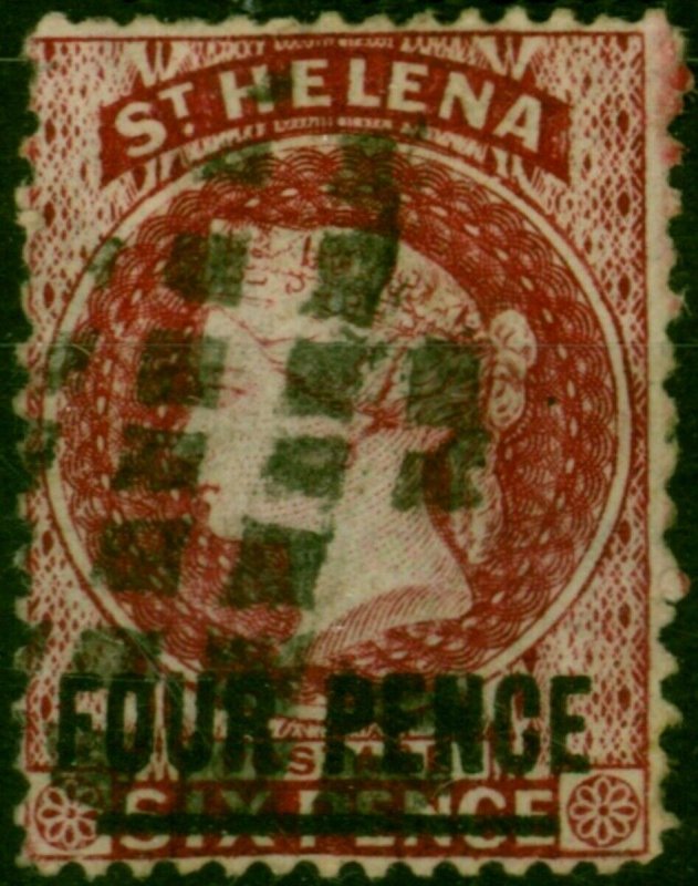 St Helena 1876 4d Carmine SG24 P.14 x 12.5 Fine Used