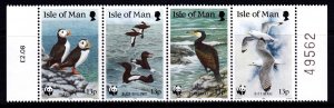 Isle of Man 1989 Birds - WWF Complete Mint MNH Set Strip SC 402a