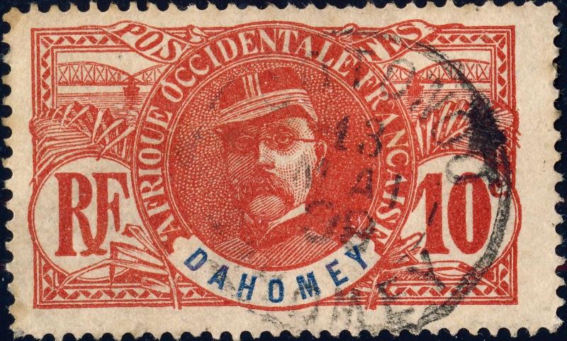 DAHOMEY - 1906 - Yv.22 / Mi.22 10c rose - Oblitéré TB