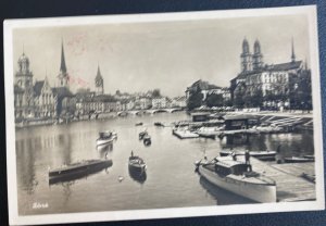 1929 St Gallen Switzerland RPPC Postcard cover To Herisau Graf Zeppelin LZ 127