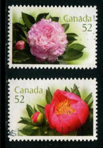 2261-2262 Canada 52c Peonies SA, used