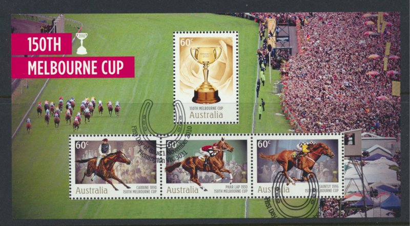 Australia SC# 3381b SG MS3514 Used Melbourne Cup w/fdc see details & scan
