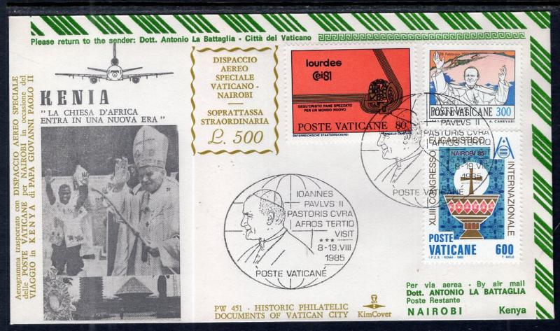 Vatican City Pope John Paul II Visit to Kenya 1985 Cover