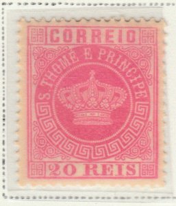 ST. THOMAS AND PRINCE ISLANDS 1881-85 20r Medium Paper Perf 12 ½ MH* A5P54F25