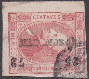 MEXICO 1872 25c imperf fine used ..........................................A2414