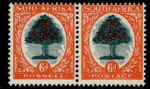 SOUTH AFRICA GVI SG61d, 6d green and red-orange, NH MINT. Cat £20. DIE III
