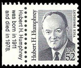 PCBstamps  US #2189  52c Hubert H. Humphrey, MNH, (4)