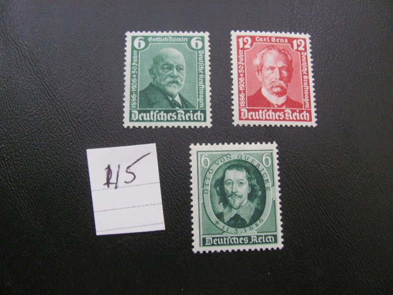 Germany 1936 MNH  SC 470-472 SET XF 17 EUROS (115)