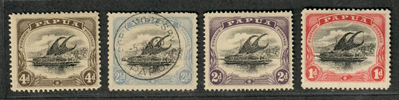 Papua New Guinea Sc#28-31 M+U/H/F-VF, Partial Set, 28-29 No Gum, Cv. $50.50