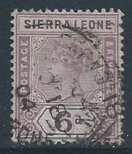 Sierra Leone #42 Used 6p Queen Victoria