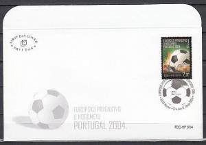 Bosnia, Croat Admin. Scott cat. 124. European Soccer issue on a First day Cover