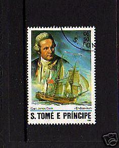 ST THOMAS - 1982 - EXPLORERS - SHIPS - CAPTAIN COOK!