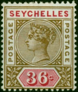 Seychelles 1897 36c Brown & Carmine SG32 Fine & Fresh LMM